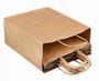Eco Friendly Matte Plain Brown Takeaway Paper Bags For Bakery Packaging