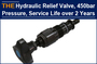 AAK Hydraulic Relief Valve, Service Life over 2 Years under 450bar Pressure