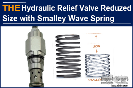 AAK Hydraulic Relief Valve Reduced size with Smalley Wave Spring