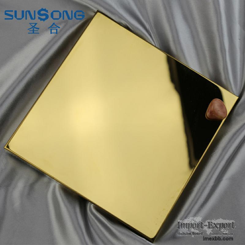 PVD Gold COATED MIRROR STAINLESS STEEL SHEETS