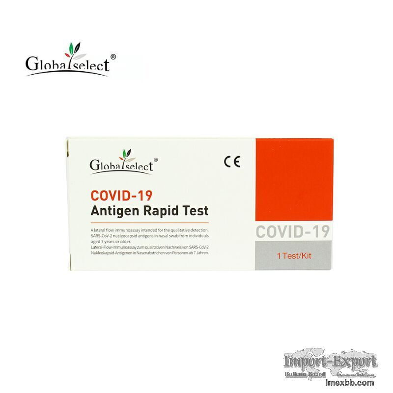 Global Select Covid-19 Antigen Rapid Test Kit - Nasal Swab