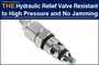 AAK hydraulic relief valve is resistant to high pressure and is not stuck