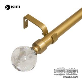 28mm Metal Curtain Pipe With Acrylic Ball Shape Finials Extendable From 28-