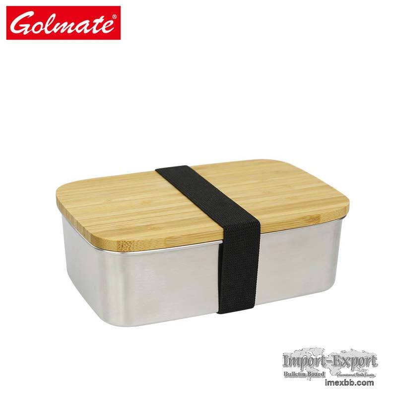 Bamboo Lid 18/8 Stainless Steel Liner Classic Bento Lunch Box