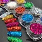 Chunky Holographic Cosmetic Glitter , Hexagon Mix Glitter Powder
