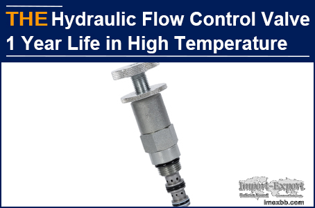 AAK Hydraulic Flow Control Valve, 1 Year Life in High Temperature