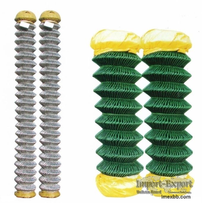 Chain Link Fence Security Fencing Galvanized and PVC coating Wire Mesh Roll