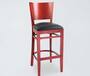 BS05 Wooden Upholstered Seat Bar Stool