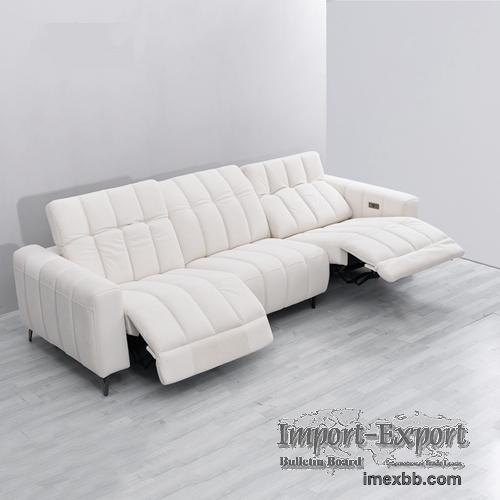 Modern Minimalist Caterpillar Beige White Fabric Multifunctional Sofa Size 
