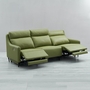 Italian Minimalist Leather Smart Sofa Living Room Straight Row Three-Seat 