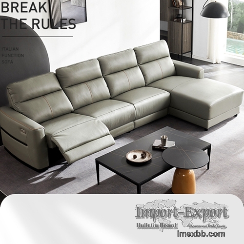 2022 Head Laminated Textured Cowhide Sofa Italian Minimalist Living Room 