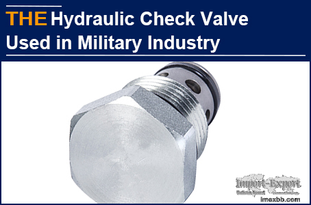 AAK hydraulic check valve with 3 high requirement used in military industry