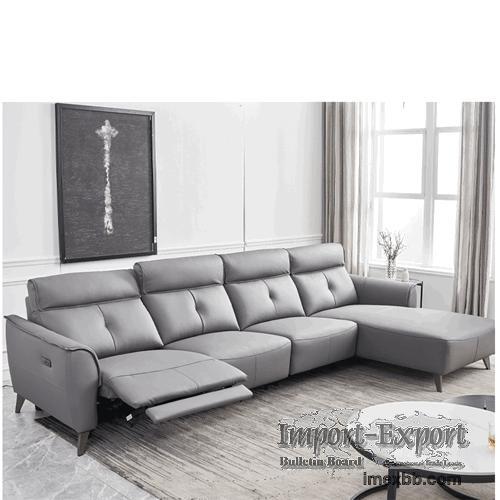 New Italian Minimalist Leather Leather Art Functional Sofa Living Room 