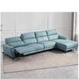 New First Layer Cowhide Functional L-Shaped Chaise Longue Sofa Modern 