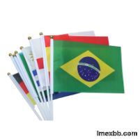 Polyester Printed Hand Held Flags 10*15 cm Customized Small Size