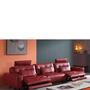 Light Luxury Leather Soft Sofa Space Capsule Cinema Sofa Large Living Room 