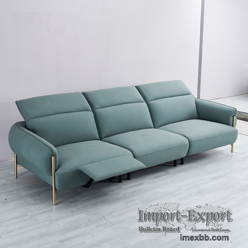 Modern Minimalist Leather Lift-Type Multifunctional Sofa Three Living Room 