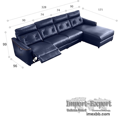 Italian-Style Sofa Cinema Living Room Minimalist Combination First Layer 
