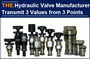 AAK uses 3 points to promote hydraulic valve content and transmit 3 values