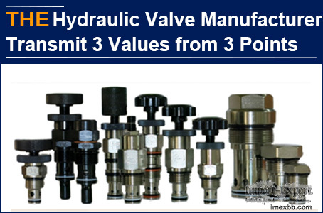 AAK uses 3 points to promote hydraulic valve content and transmit 3 values