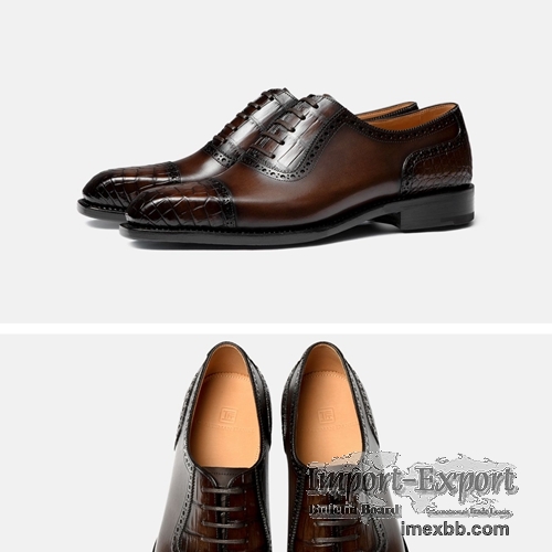 Three-Joint Men's Leather Shoes Business Leather High-End Men's Shoes 