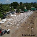 Q355 Steel Space Frames 0.5mm 0.9mm Construction Steel Structure Roofing