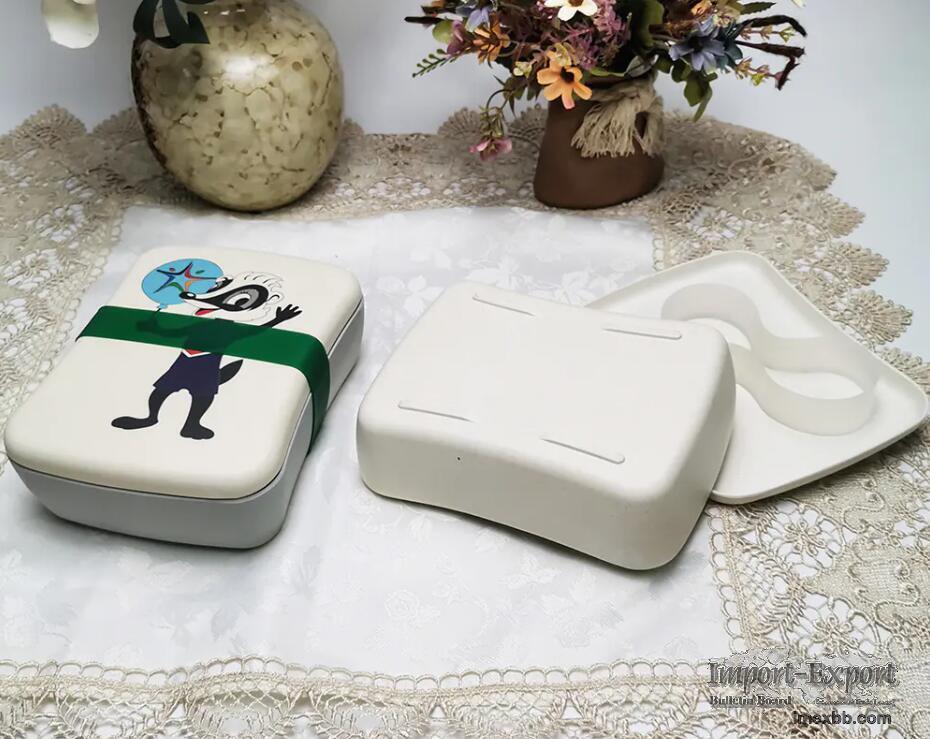 Customized Color Eco-Friendly Biodegradable Square Bento Lunch Box
