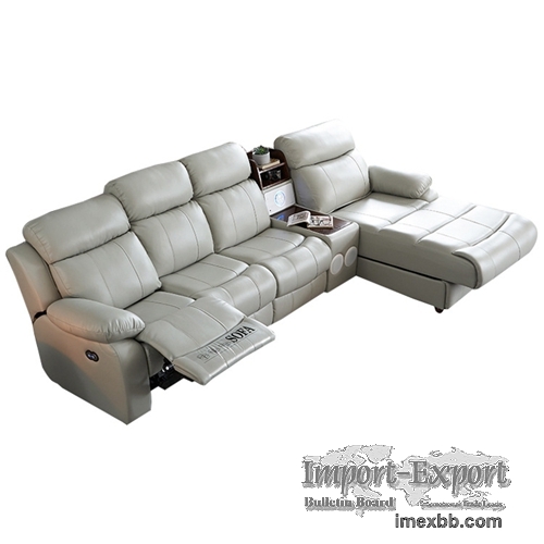 Leather Smart Sofa Capsule Home Theater Living Room Simple L-Shaped Corner 