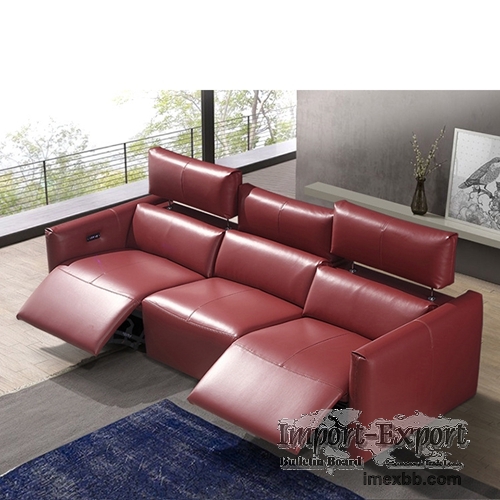 Space Capsule Italian Minimalist Leather Functional Sofa Corner Living Room