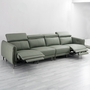 New Straight-Row Three-Seat Leather Sofa Villa Living Room Large-Sized 