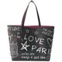 Graffiti Imprint PU Leather Handbag