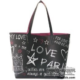 Graffiti Imprint PU Leather Handbag