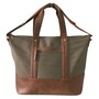 Canvas with Leather Bottom Duffle Bag