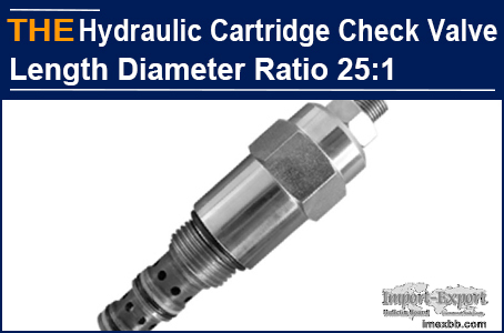 AAK Hydraulic Cartridge Check Valve Length Diameter Ratio 25:1