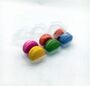 6 Holes Sugar PET Macaron Box Packaging Macaron Box With Clear Sleeve