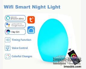 LLDPE Ambient Night Light Colorful RGBW Wifi Bedside Lamp For Kids Gifts