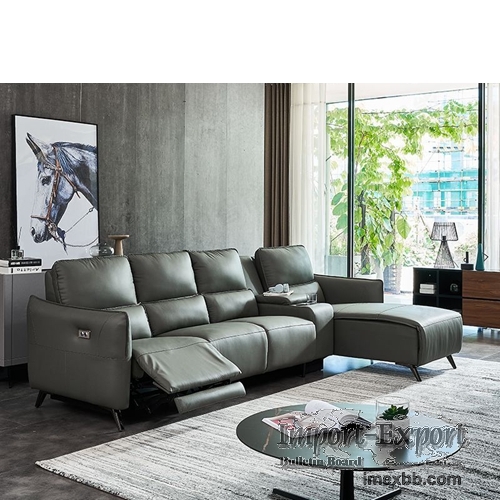 First Layer Cowhide Sofa Living Room Leather Art Intelligent Furniture