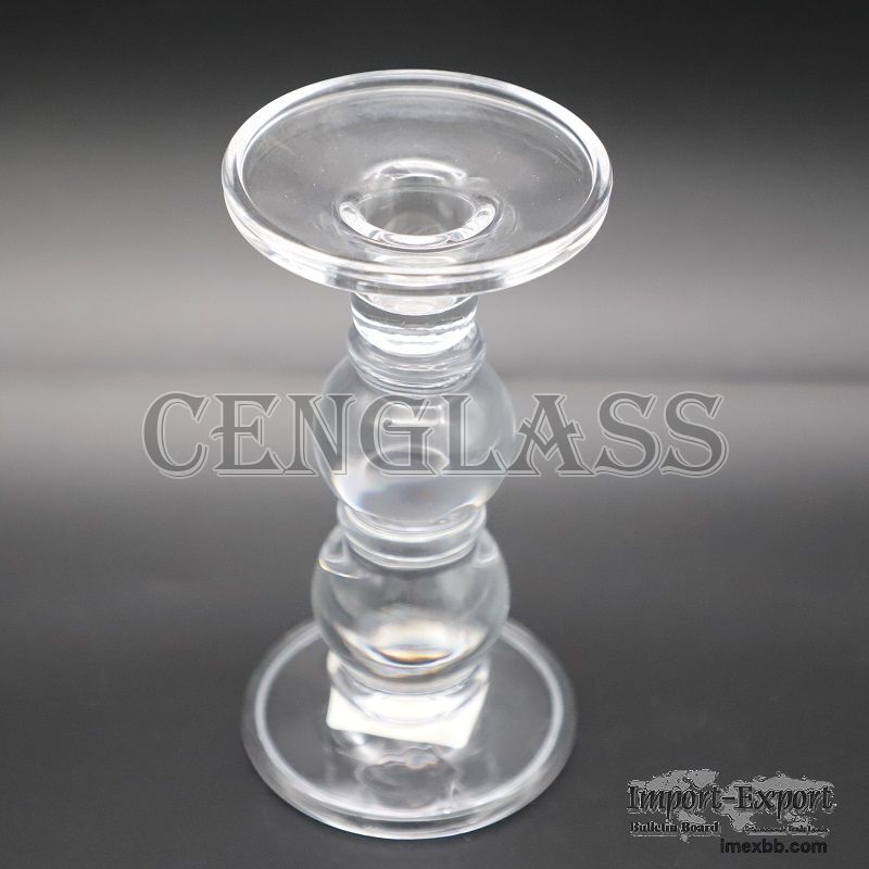 Dual Use Glass Tapper Candle Holder       Glass Dual Use Candle Holder    