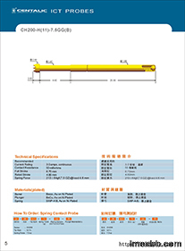 Wire Harness Probe Test Pin CH200 for the Tests of Automotive Industry