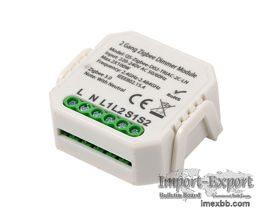 2 Gangs Zigbee Dimmer Module