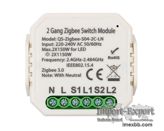 2 Gangs Zigbee Switch Module