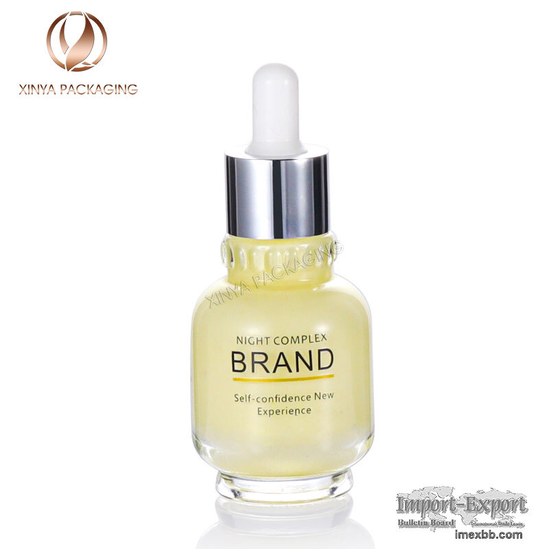 30ml clear glass dropper bottles skincare cosmetic packaging container