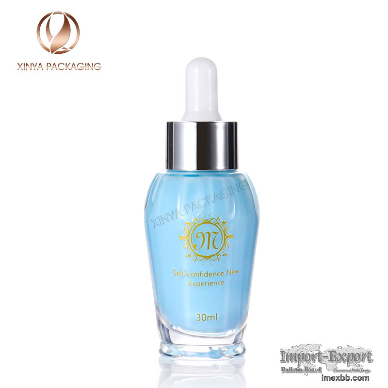 30ML clear matte glass dropper bottle skincare cosmetic packaging container