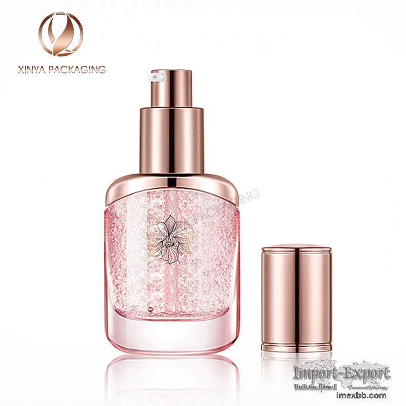 30ML clear pump lotion glass bottle skincare cosmetic packaging foundation