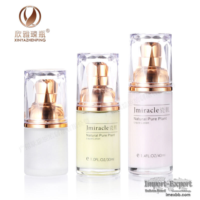 20-30-40ML lotion glass bottle foundation serum skincare cosmetic packaging