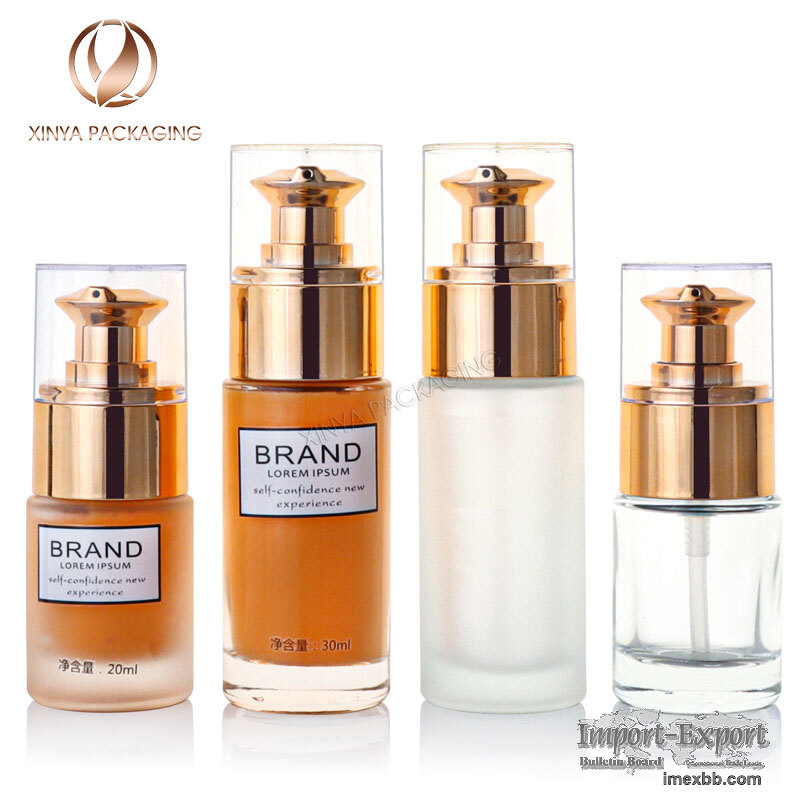 15-30ML lotion glass bottle foundation serum skincare cosmetic packaging