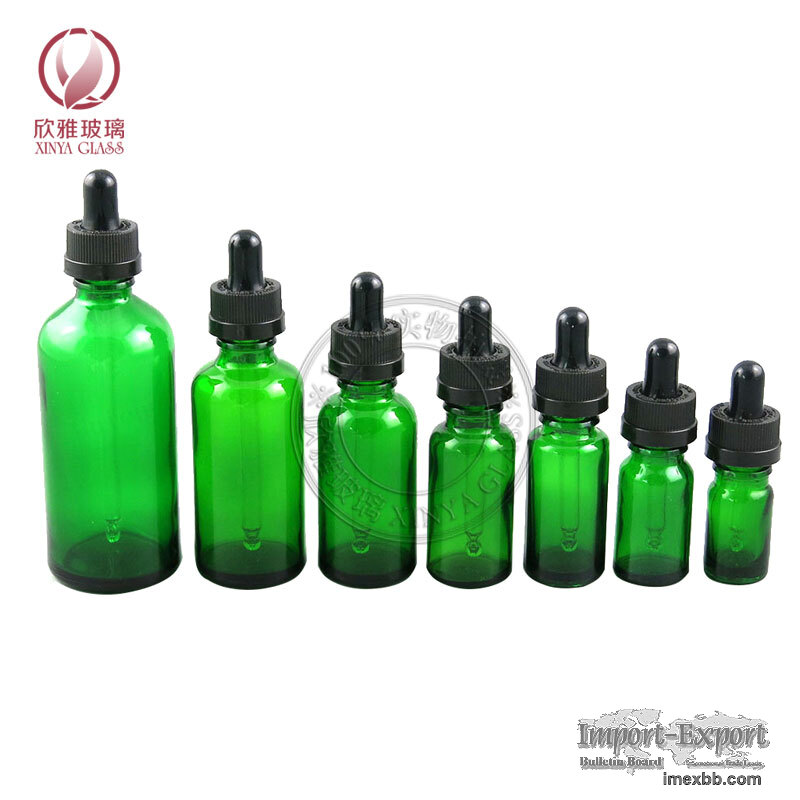 green essential oil bottle serum dropper bottle cosmetic packaging skincare