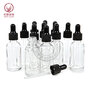 clear essential oil bottle serum dropper bottle skincare cosmetic packaging