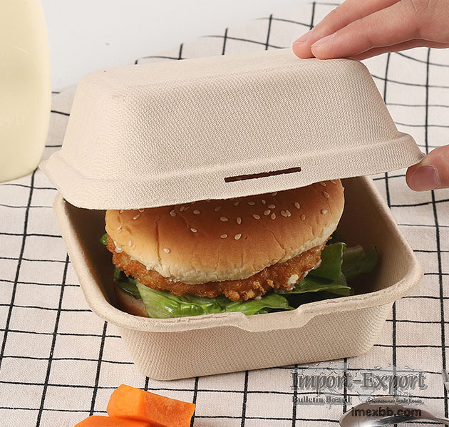 Clamshell Take Out Food Containers 8" x 8”, Disposable To Go Box