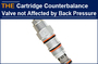 AAK Hydraulic Counterbalance Cartridge Valve not Affected by Back Pressure